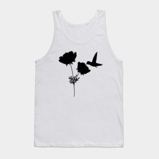 Hummingbird and Flowers Tank Top